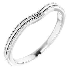 14K White Band for 4.8 mm Round Ring - BN & CO JEWELRY