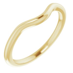 14K Yellow Band for 6x4 mm Emerald Ring - BN & CO JEWELRY