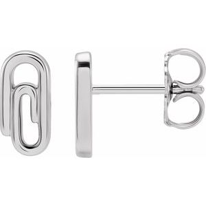 Sterling Silver Paperclip Earrings - BN & CO JEWELRY