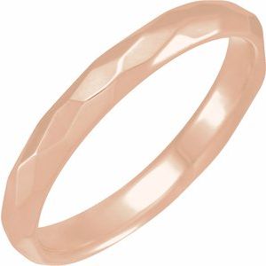 10K Rose 3 mm Textured Patterned Band Size 6 - BN & CO JEWELRY