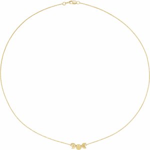 14K Yellow Triple Goddess 18" Necklace - BN & CO JEWELRY