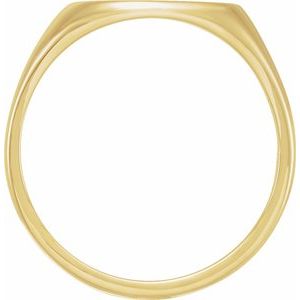 14K Yellow 12.3x9.4 mm Sacred Heart Signet Ring - BN & CO JEWELRY