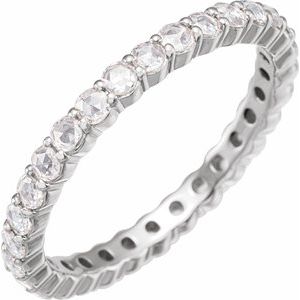 Platinum 1/2 CTW Natural Diamond Eternity Band Size 4 - BN & CO JEWELRY