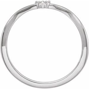 14K White .04 CTW Natural Diamond Matching Band - BN & CO JEWELRY