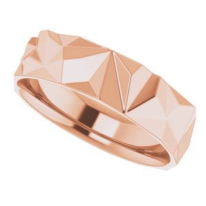 10K Rose 6 mm Patterned Band Size 10 - BN & CO JEWELRY