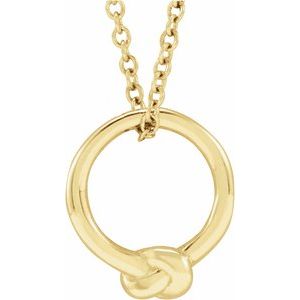 14K Yellow Circle Knot 18" Necklace - BN & CO JEWELRY