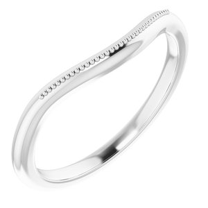 10K White Band for 6 mm Square Ring - BN & CO JEWELRY