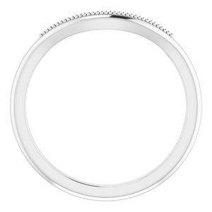 10K White Band for 6 mm Square Ring - BN & CO JEWELRY