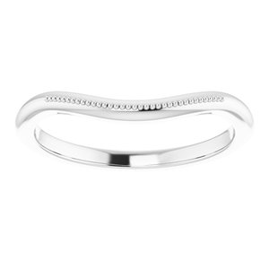 10K White Band for 6 mm Square Ring - BN & CO JEWELRY