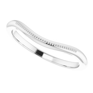 10K White Band for 6 mm Square Ring - BN & CO JEWELRY
