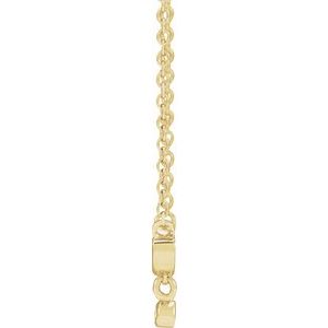 14K Yellow .015 CT Natural Diamond Mama 18" Necklace - BN & CO JEWELRY
