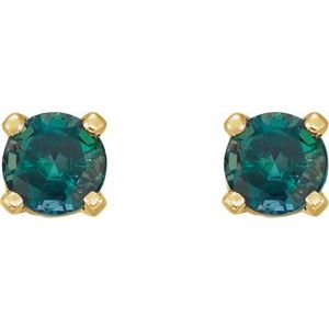 14K Yellow Natural Alexandrite Earrings - BN & CO JEWELRY