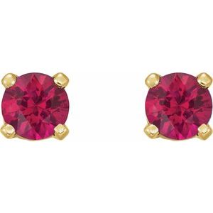 14K Yellow Natural Ruby Earrings - BN & CO JEWELRY