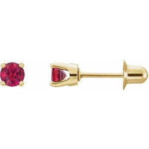 14K Yellow Natural Ruby Earrings - BN & CO JEWELRY