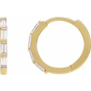 14K Yellow 1/3 CTW Lab-Grown Diamond Hoop Earrings - BN & CO JEWELRY