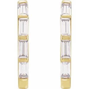 14K Yellow 1/3 CTW Lab-Grown Diamond Hoop Earrings - BN & CO JEWELRY