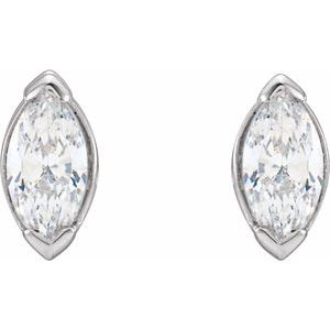 14K White 1/3 CTW Lab-Grown Diamond Stud Earrings - BN & CO JEWELRY