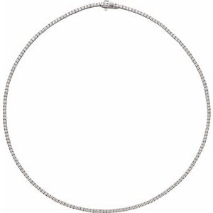 14K White 5 3/4 CTW Lab-Grown Diamond 16" Necklace - BN & CO JEWELRY