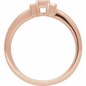 14K Rose .08 CTW Natural Diamond & Black Enamel Ring - BN & CO JEWELRY