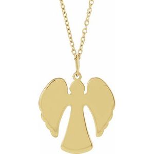 14K Yellow Angel 16-18" Necklace - BN & CO JEWELRY