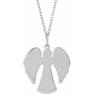 14K White Angel 16-18" Necklace - BN & CO JEWELRY