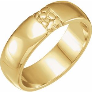14K Yellow Nugget Band Size 10 - BN & CO JEWELRY
