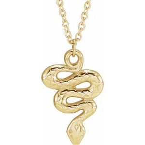 14K Yellow Snake 16-18" Necklace - BN & CO JEWELRY