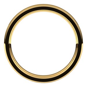 14K Yellow 3 mm Beveled-Edge Comfort-Fit Band Size 7 - BN & CO JEWELRY