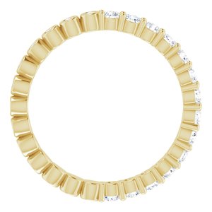 14K Yellow 1/2 CTW Natural Diamond Reversible Eternity Band Size 5 - BN & CO JEWELRY