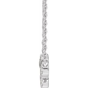 14K White 1/6 CTW Natural Diamond Leo 16-18" Necklace - BN & CO JEWELRY
