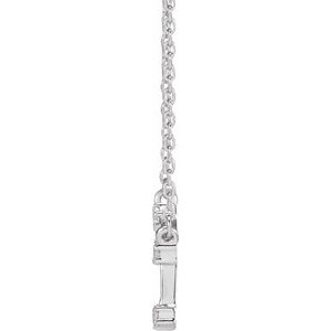 14K White .08 CTW Natural Diamond Aries 16-18" Necklace - BN & CO JEWELRY