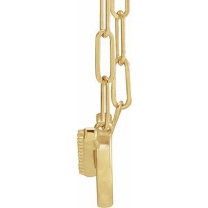 14K Yellow .04 CTW Diamond 16" Toggle Styled Necklace - BN & CO JEWELRY