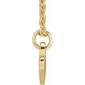 14K Yellow Engravable Heart 16-18" Necklace - BN & CO JEWELRY