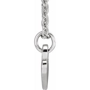 Sterling Silver Engravable Heart 16-18" Necklace - BN & CO JEWELRY