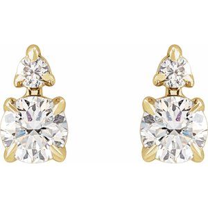 14K Yellow 1/3 CTW Lab-Grown Diamond Earrings - BN & CO JEWELRY