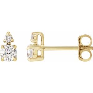 14K Yellow 1/3 CTW Lab-Grown Diamond Earrings - BN & CO JEWELRY