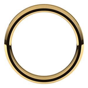 14K Yellow 5 mm Milgrain Beveled Edge Band Size 10 - BN & CO JEWELRY