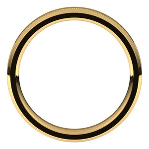 14K Yellow 4 mm Milgrain Beveled Edge Band Size 6.5 - BN & CO JEWELRY