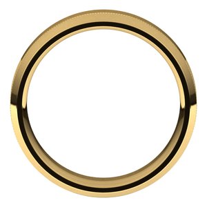 10K Yellow 6 mm Milgrain Beveled Edge Band Size 9 - BN & CO JEWELRY