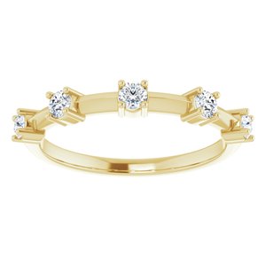 14K Yellow 1/3 CTW Natural Diamond Knife Edge Anniversary Band - BN & CO JEWELRY