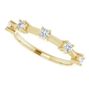 14K Yellow 1/3 CTW Natural Diamond Knife Edge Anniversary Band - BN & CO JEWELRY