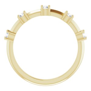 14K Yellow 1/3 CTW Natural Diamond Knife Edge Anniversary Band - BN & CO JEWELRY