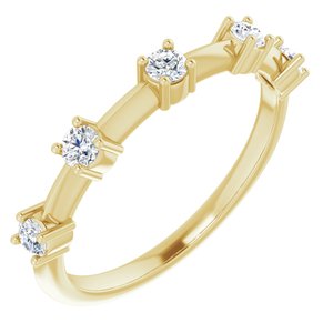 14K Yellow 1/3 CTW Natural Diamond Knife Edge Anniversary Band - BN & CO JEWELRY