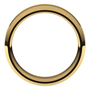 14K Yellow 7 mm Milgrain Beveled Edge Band - BN & CO JEWELRY