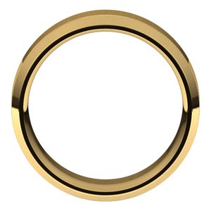14K Yellow 8 mm Milgrain Beveled Edge Band Size 10 - BN & CO JEWELRY