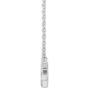 14K White Lowercase Script Gigi 18" Necklace - BN & CO JEWELRY