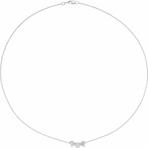 14K White Triple Goddess 18" Necklace - BN & CO JEWELRY
