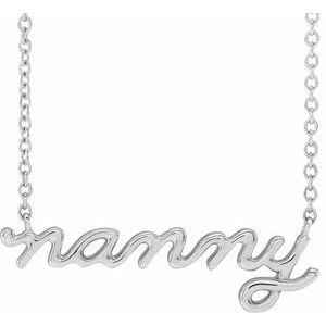 14K White Nanny 18" Necklace - BN & CO JEWELRY