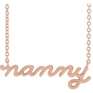 14K Rose Nanny 18" Necklace - BN & CO JEWELRY