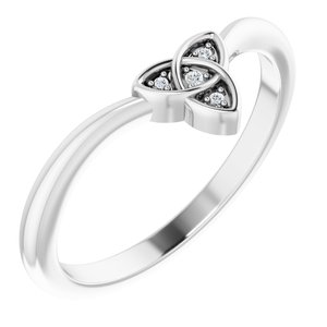 Platinum .01 CTW Natural Diamond Trinity Contour Band - BN & CO JEWELRY